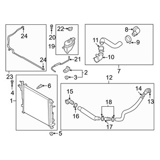 Hyundai OE - Cooling - Radiator & Components (L Engine VIN Character)