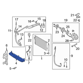 Hyundai OE - Right A/C Condenser Duct