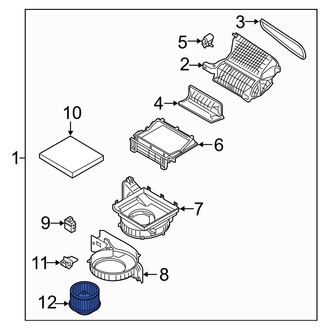 Hyundai OE - Front HVAC Blower Motor Assembly