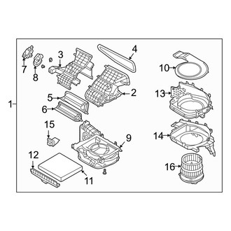 Hyundai OE - Air Conditioner & Heater - Blower Motor & Fan (Hybrid Blue / Hybrid Limited / Hybrid SEL Premium)