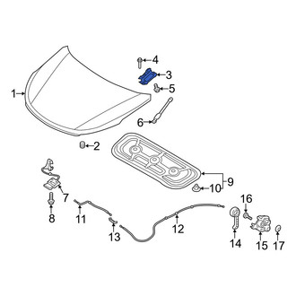 Hyundai OE - Front Right Hood Hinge