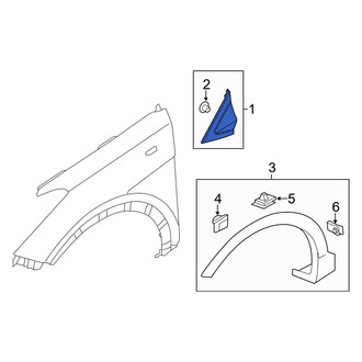 Hyundai OE - Left Upper Fender Molding