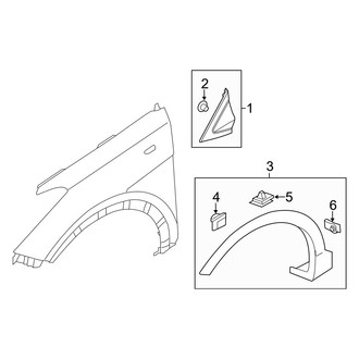 Hyundai OE - Fender - Exterior Trim (Hybrid Blue / Hybrid Limited / Hybrid SEL Premium)