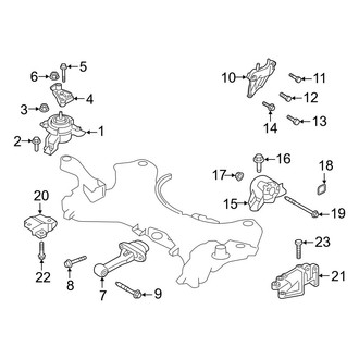 Hyundai OE - Engine / Transaxle - Engine & Transmission Mounting (2.0L)