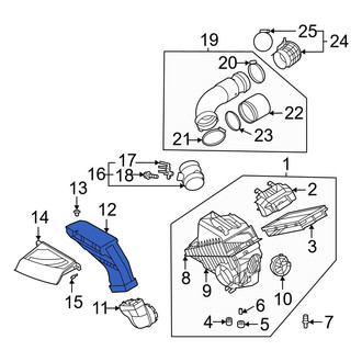 Hyundai OE - Front Upper Engine Air Intake Hose