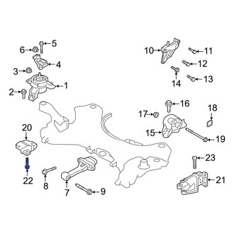 Hyundai OE - Right Automatic Transmission Mount Bolt