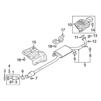 Hyundai OE - Exhaust System - Exhaust Components (2.4L)