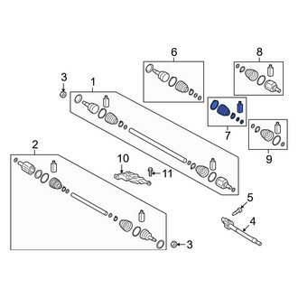 Hyundai OE - Front Right Outer CV Joint Boot Kit
