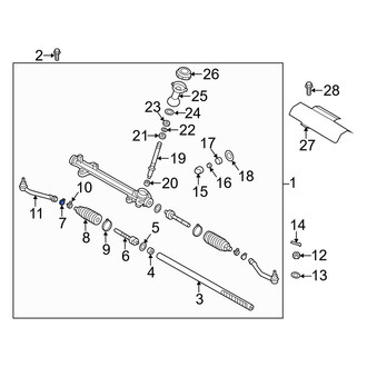 Hyundai OE - Inner Steering Tie Rod Nut