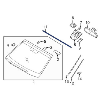 Hyundai OE - Front Upper Windshield Molding