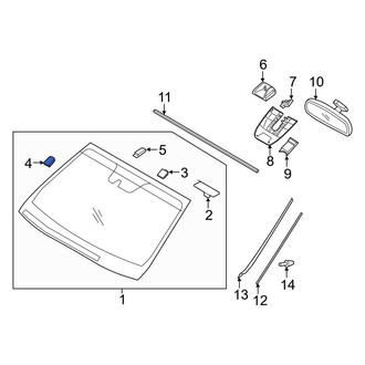 Hyundai OE - Front Interior Rear View Mirror Mounting Base