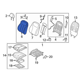 Hyundai OE - Front Right Seat Back Cushion Cover