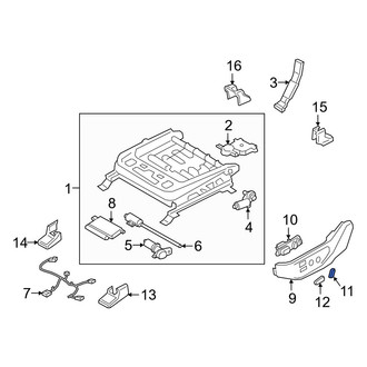 Hyundai OE - Front Left Rearward Power Seat Switch Knob