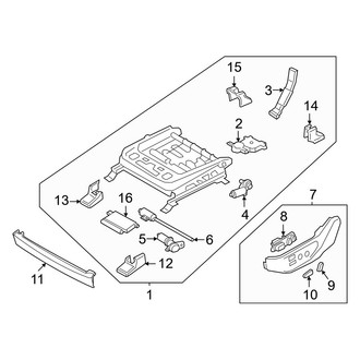 Hyundai OE - Seats & Tracks - Tracks & Components (Driver Seat), (Hybrid Blue / Hybrid Limited / Hybrid SEL Premium / Plug-In Hybrid Limited / Plug-In Hybrid SEL Convenience)