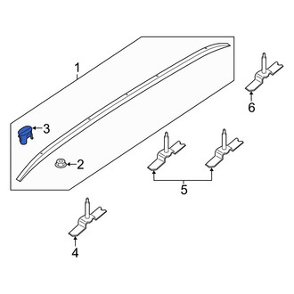 Hyundai OE - Roof Luggage Carrier Side Rail Cap