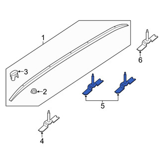 Hyundai OE - Center Left Roof Luggage Carrier Side Rail Bracket