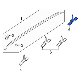 Hyundai OE - Rear Right Roof Luggage Carrier Side Rail Bracket