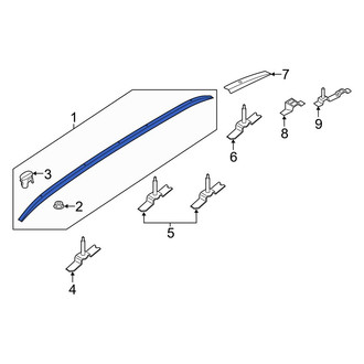 Hyundai OE - Left Roof Luggage Carrier Side Rail