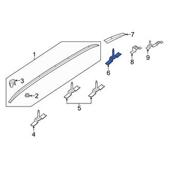 Hyundai OE - Rear Left Roof Luggage Carrier Side Rail Bracket