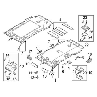 Hyundai OE - Roof - Interior Trim (Limited / SE / SEL / SEL Plus / Ultimate)