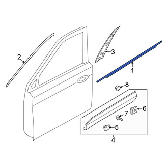 Hyundai OE - Front Right Door Belt Molding