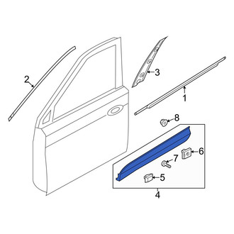 Hyundai OE - Front Left Door Molding