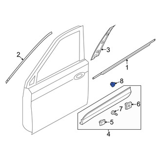 Hyundai OE - Door Molding Nut