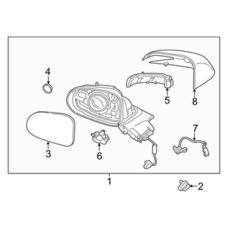 Hyundai OE - Front Door - Outside Mirrors (Hybrid Blue / Hybrid Limited / Hybrid SEL Premium / Plug-In Hybrid Limited / Plug-In Hybrid SEL Convenience)