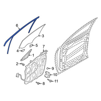 Hyundai OE - Front Left Window Channel