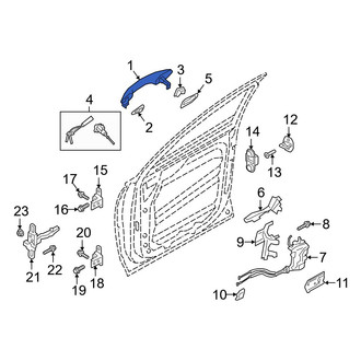Hyundai OE - Front Left Outer Exterior Door Handle
