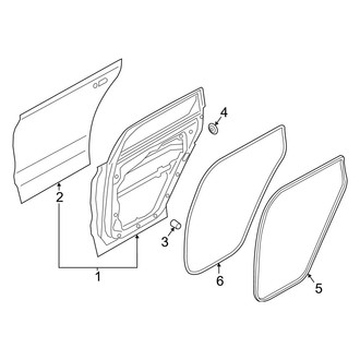 Hyundai OE - Rear Door - Door & Components