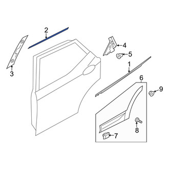 Hyundai OE - Front Left Door Reveal Molding