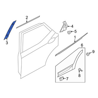 Hyundai OE - Rear Left Forward Door Applique