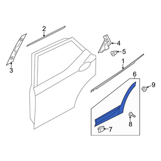 Hyundai OE - Front Left Door Molding