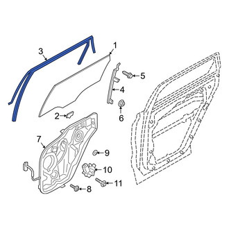 Hyundai OE - Rear Left Window Channel