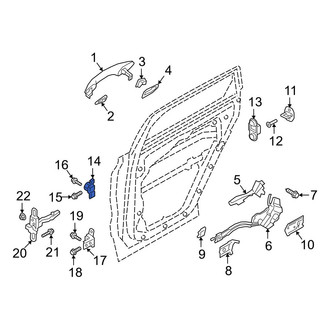 Hyundai OE - Rear Left Lower Door Hinge