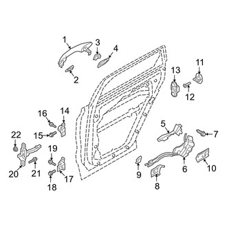 Hyundai OE - Rear Door - Lock & Hardware