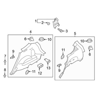 Hyundai OE - Quarter Panel - Interior Trim (Limited / SE / SEL / SEL Plus / Ultimate)
