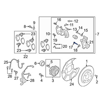Hyundai OE - Rear Lower Disc Brake Caliper Pin
