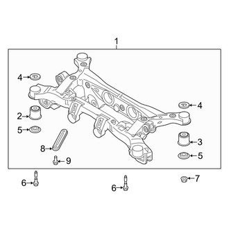 Hyundai OE - Rear Suspension - Suspension Mounting (Limited / SE / SEL FWD)