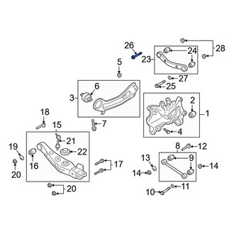 Hyundai OE - Rear Upper Inner Suspension Control Arm Bolt