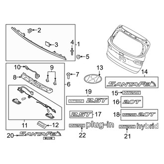 Hyundai OE - Lift Gate - Exterior Trim