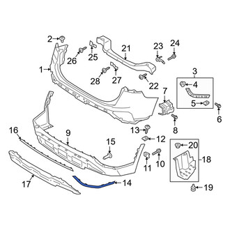 Hyundai OE - Rear Left Bumper Trim
