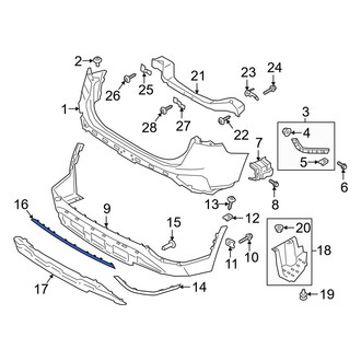 Hyundai OE - Rear Right Bumper Trim