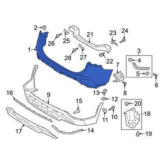Hyundai OE - Rear Upper Bumper Cover