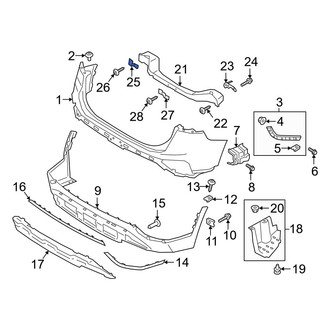 Hyundai OE - Upper Bumper Impact Bar Bracket