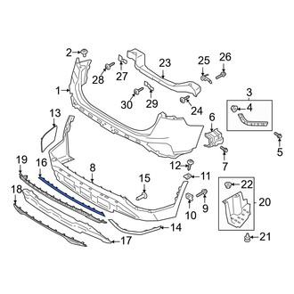 Hyundai OE - Rear Center Reflector Panel