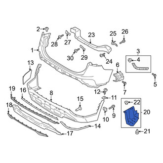 Hyundai OE - Rear Left Bumper Splash Shield