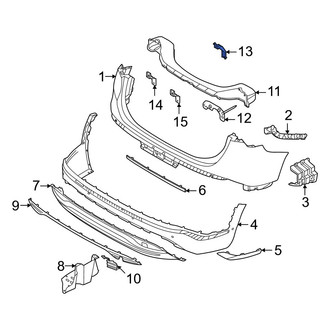 Hyundai OE - Rear Upper Bumper Impact Bar Bracket