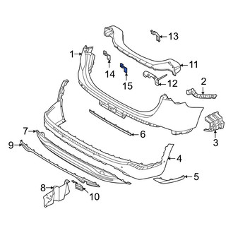 Hyundai OE - Rear Lower Center Bumper Impact Bar Bracket